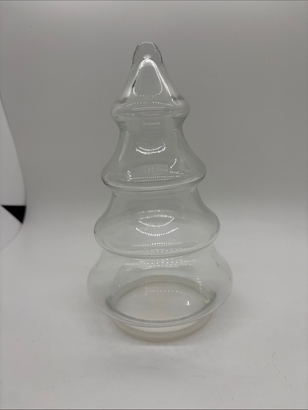 Libbey Clear Glass Christmas Tree Apothecary Vintage